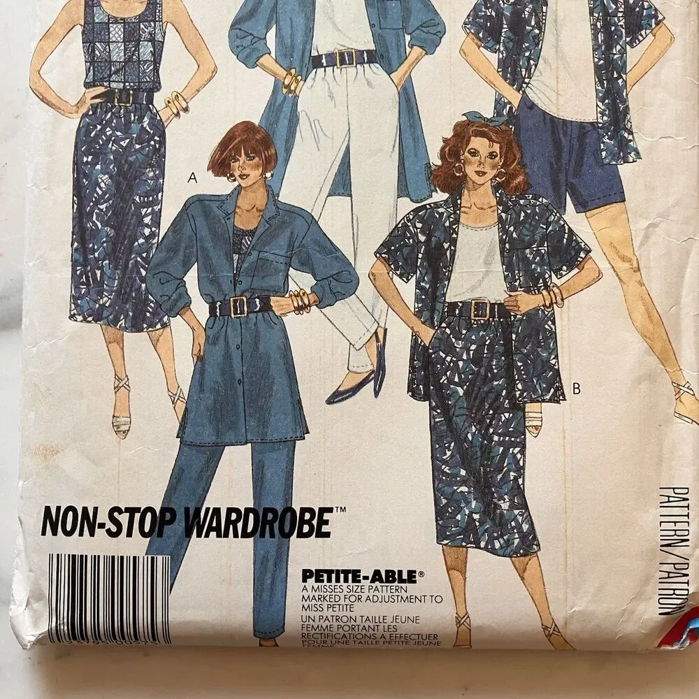 Vintage McCall’s Pattern 2929 Women’s Top Skirt Pants & Shorts Size 16 Uncut 80s